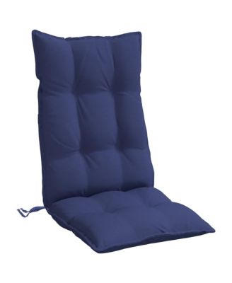 Highback Chair Cushions 2 pcs Navy Blue Oxford Fabric