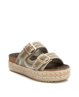 Refresh Women's Cork Footbed Crochet Sandals By Xti