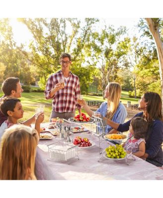 7-Piece Stackable Buffet Caddy - Ideal for Dining Table, Party, Buffet, Kitchen, Entertaining