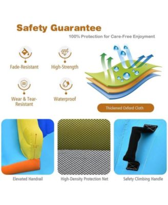 6-in-1 Inflatable Water Slide Park with Blower Fun Outdoor Playset for Kids