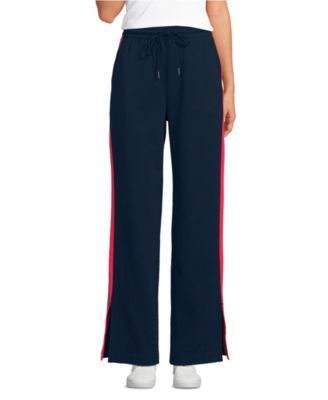 Women's Sport Knit High Rise Relaxed Straight Leg Side Stripe Pants