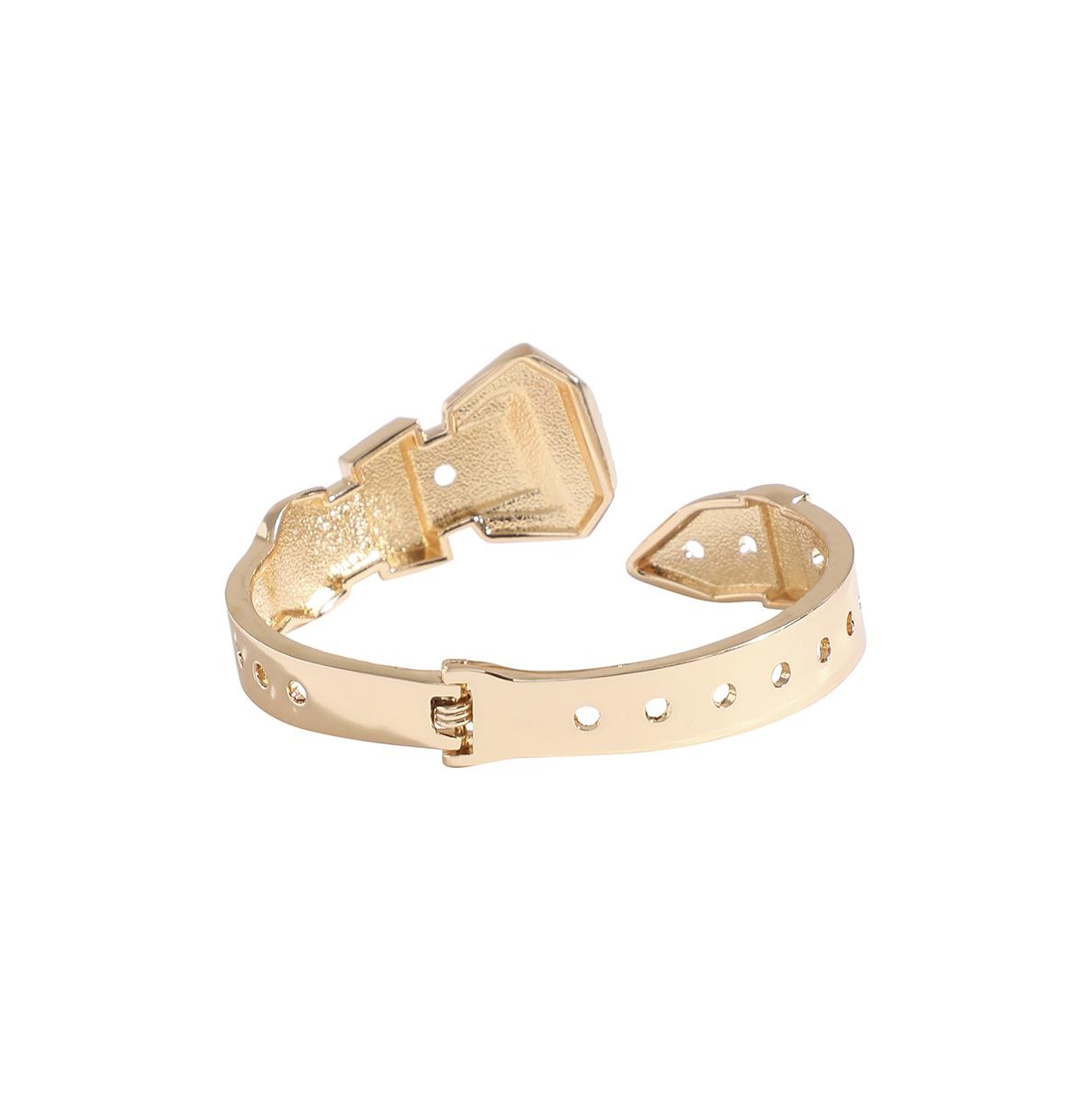 Shop Sohi Tang Buckle Bracelet In Gold