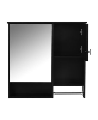 Modern Wall Mount Medicine Cabinet with Mirror and Towel Bar (29" x 28")