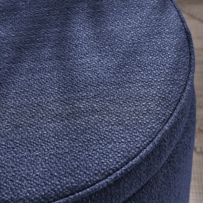 Streamdale Multi-Functional Ottoman with Drum Stool and Storage in Dark Blue