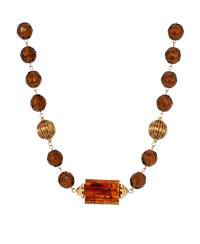Topaz Glass Bead Strand Necklace