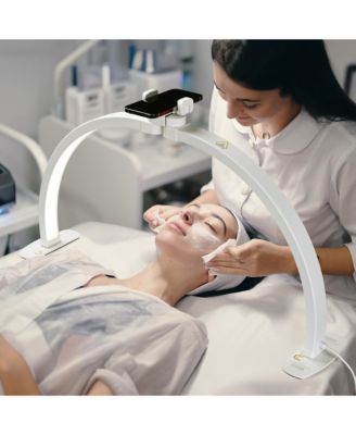 40W Foldable Half Moon Nail Desk Lamp LED Nail Tech Light Phone Holder With Carry Bag For Manicure Beauty Salon Home Spa