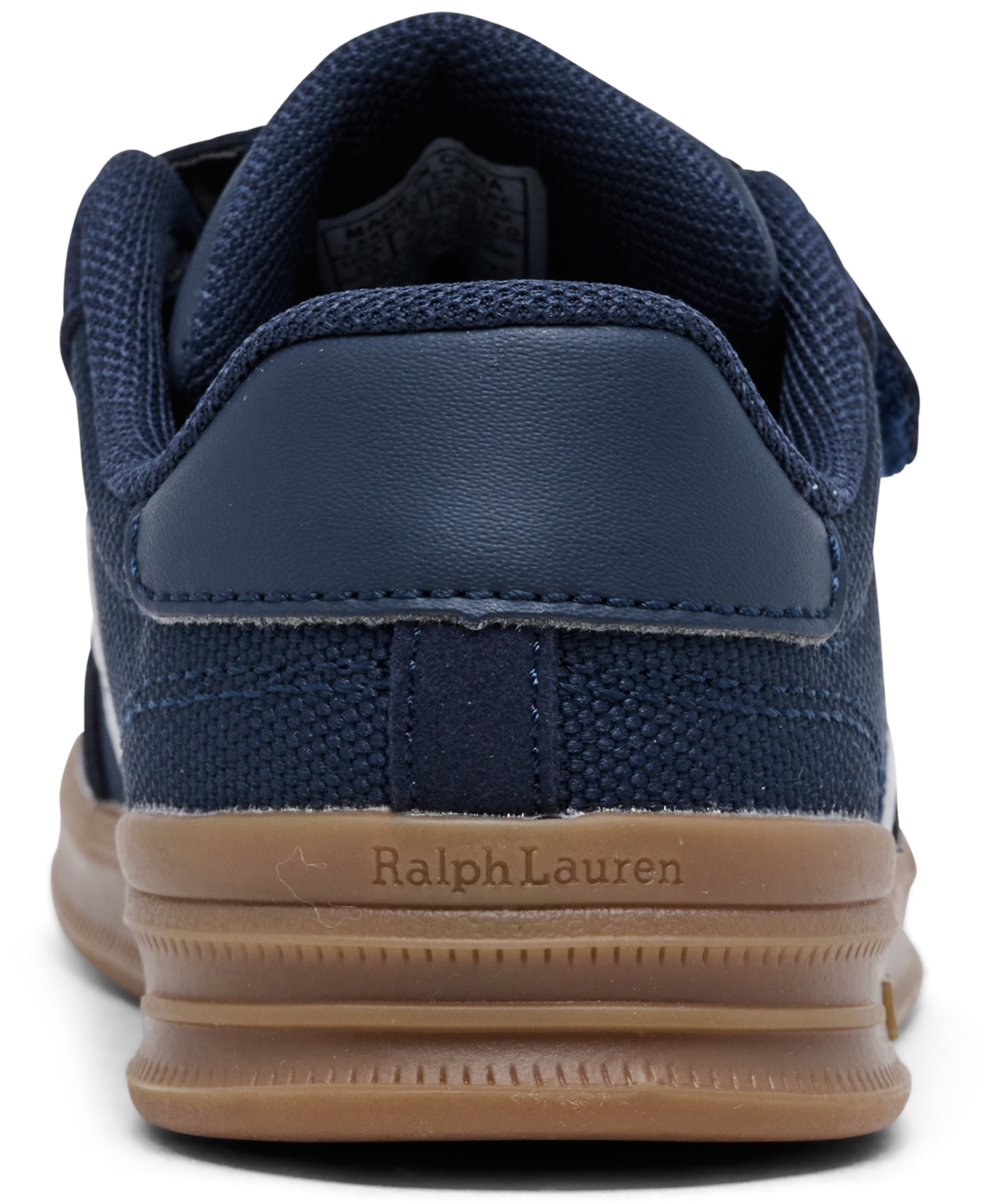 Polo Ralph Lauren Toddler Kids Heritage Court Iii T-toe Fastening Strap Casual Sneakers From Finish Line In Navy,white