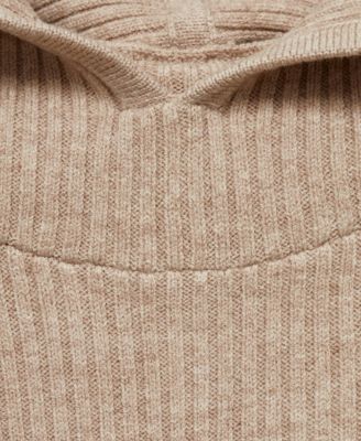 Women's Ribbed Hooded Sweater