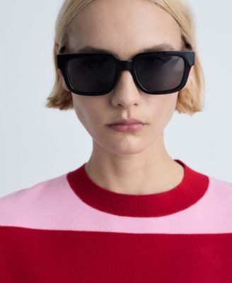 Women's Round-Neck Striped Sweater