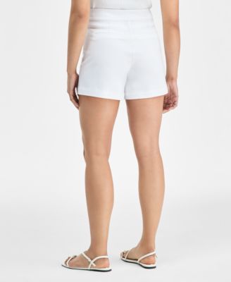 Women's High-Rise Button-Tab Shorts