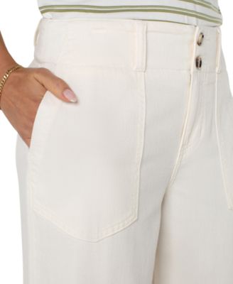 Petite Hannah Utility-Detail Flare-Leg Pants