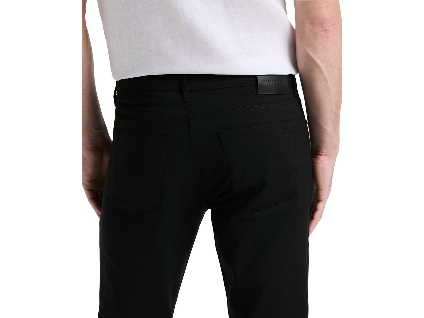 Мужские брюки Perry Ellis Double-Weave Slim-Fit 5-Pocket, цвет: Чёрный — фото 3