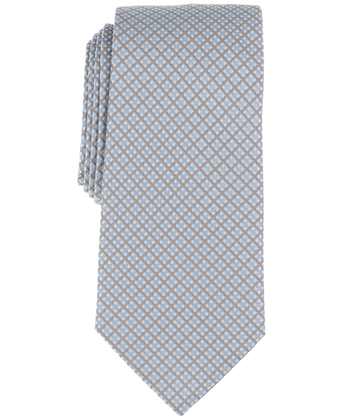 Men's Mini-Check Tie - Taupe