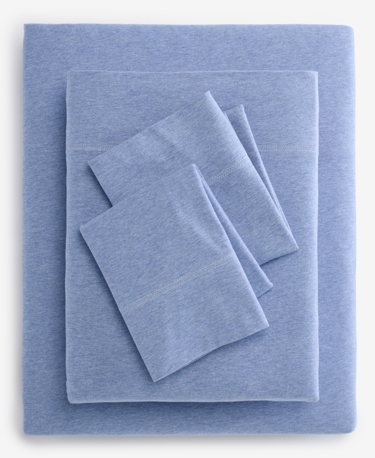 Arch Studio Jersey Cotton Blend 4-pc. Sheet Set, Full, Exclusively At Macy's In Denim Blue