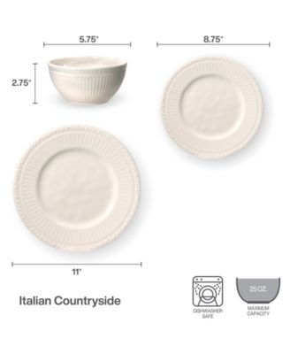Italian Countryside 12-Pc. Melamine Dinnerware Set, Service for 4