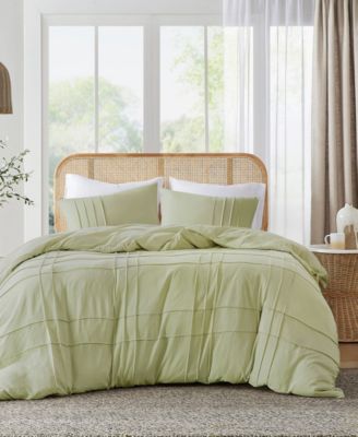 Porter Pleated 3-Pc. Duvet Cover Set, Full