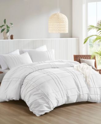 510 Design Porter Pleated 3-Pc. Duvet Cover Set, Full