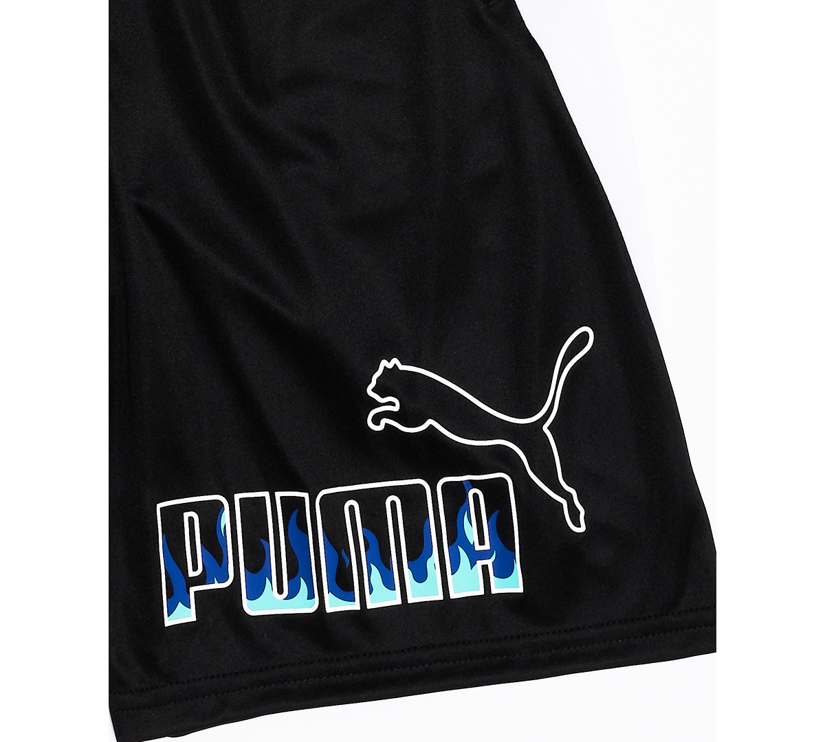 Puma Big Boys Logo Graphic Shorts In  Black
