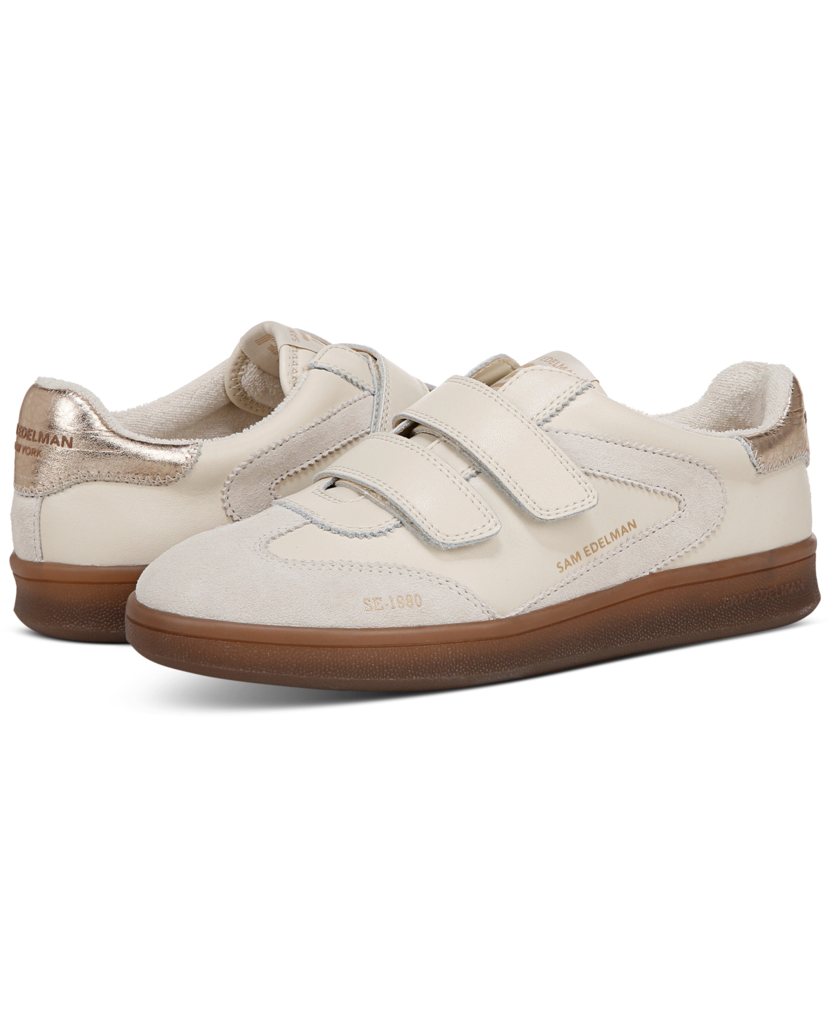Shop Sam Edelman Women's Talia Sneakers In Modern Ivory,lily White,gold