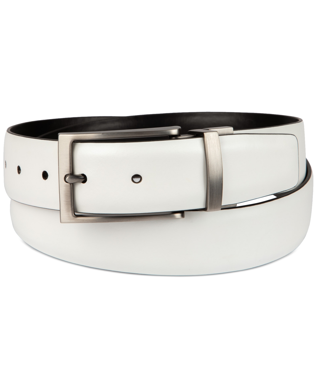 Calvin Klein Men's Two-in-one Feather Edge Reversible Dress Belt