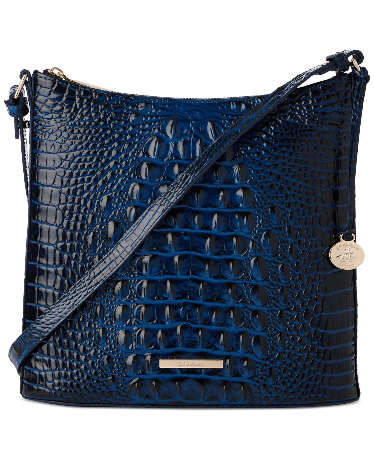 Brahmin Katie Leather Crossbody In Anchor