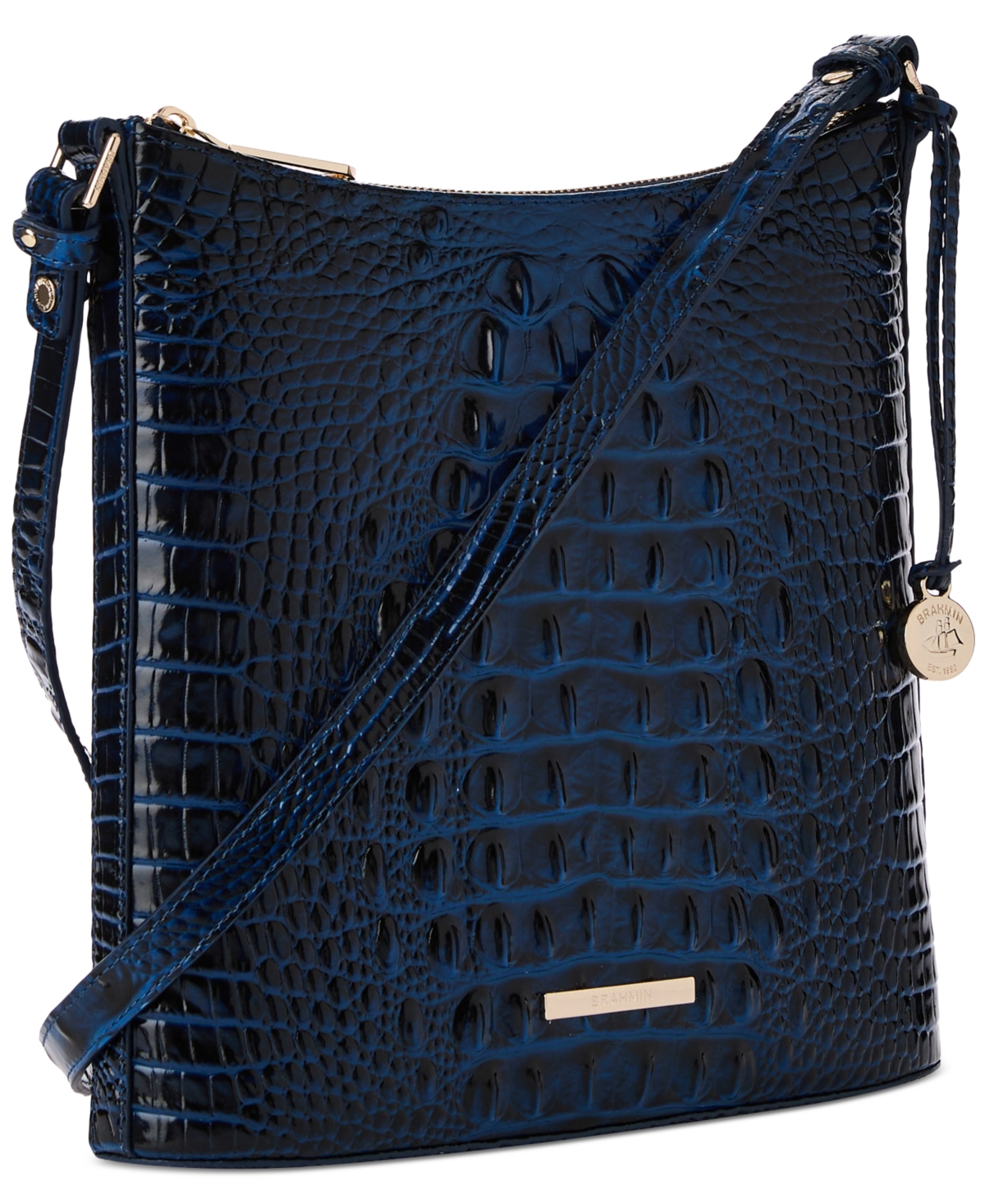 Brahmin Katie Leather Crossbody In Anchor