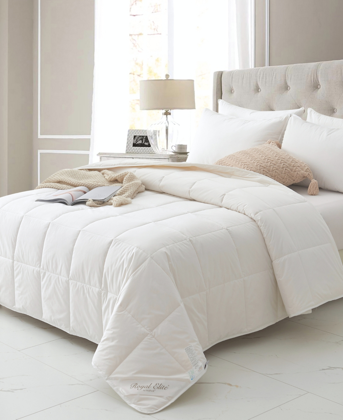 Royal Elite Washable Wool Comforter, Twin In White