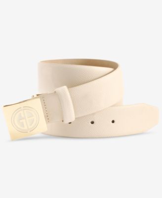Giani Bernini - Logo Plaque-Buckle Faux-Leather Belt