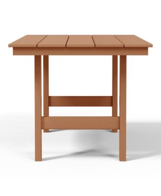 6-Piece Outdoor HDPE Rectangular Patio Dining Table Set with Bench