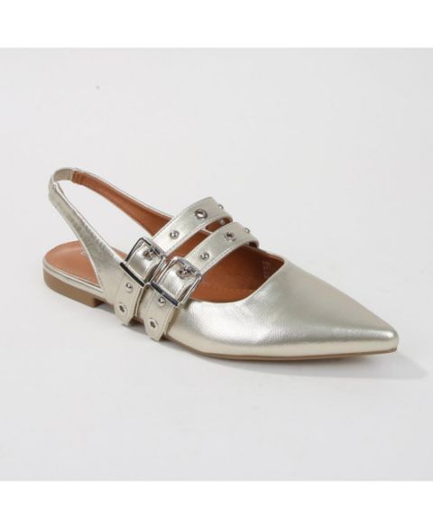 Женские балетки BERNESS Fabiola Slingback Flats, цвет: Золотой