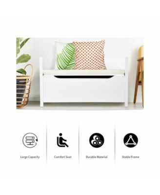 Shoe Storage Bench with Cushion Seat for Entryway