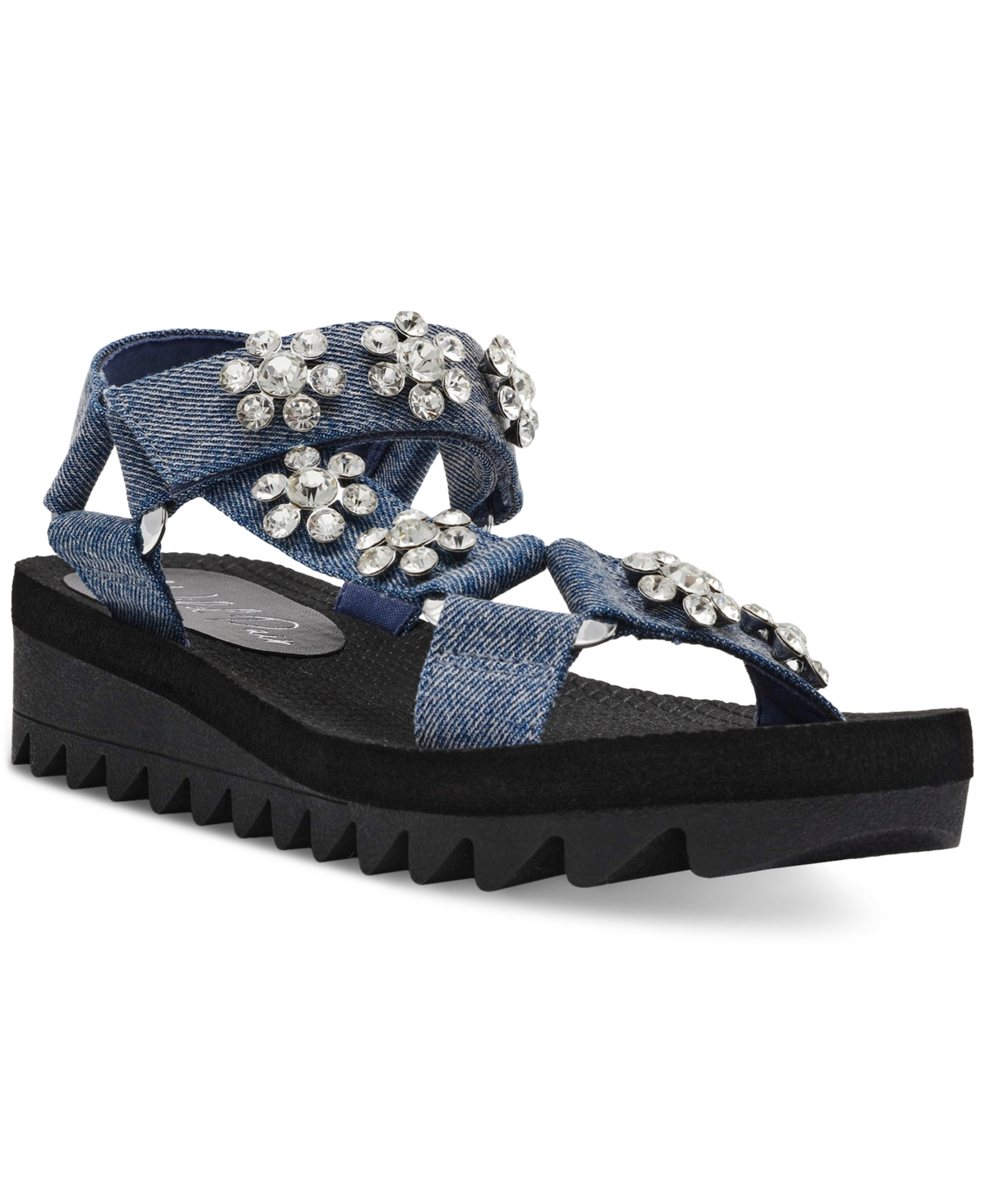 Wild Pair Kudose Sporty Embellished Sandals, Created For Macy's In Denim
