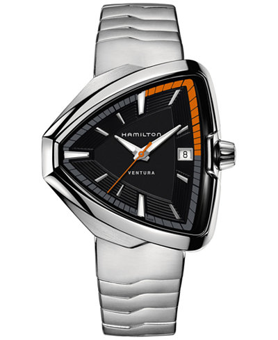 Hamilton Unisex Swiss Ventura Elvis80 Stainless Steel Bracelet Watch 43x45mm H24551131