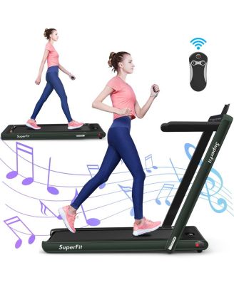 2 in 1 Folding Treadmill 2.25HP Running Machine w/ Dual Display