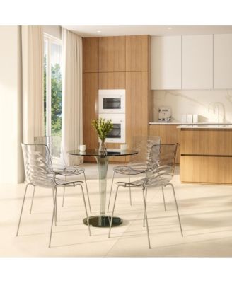 Astor Water Ripple Design Dining Chair Set of 2