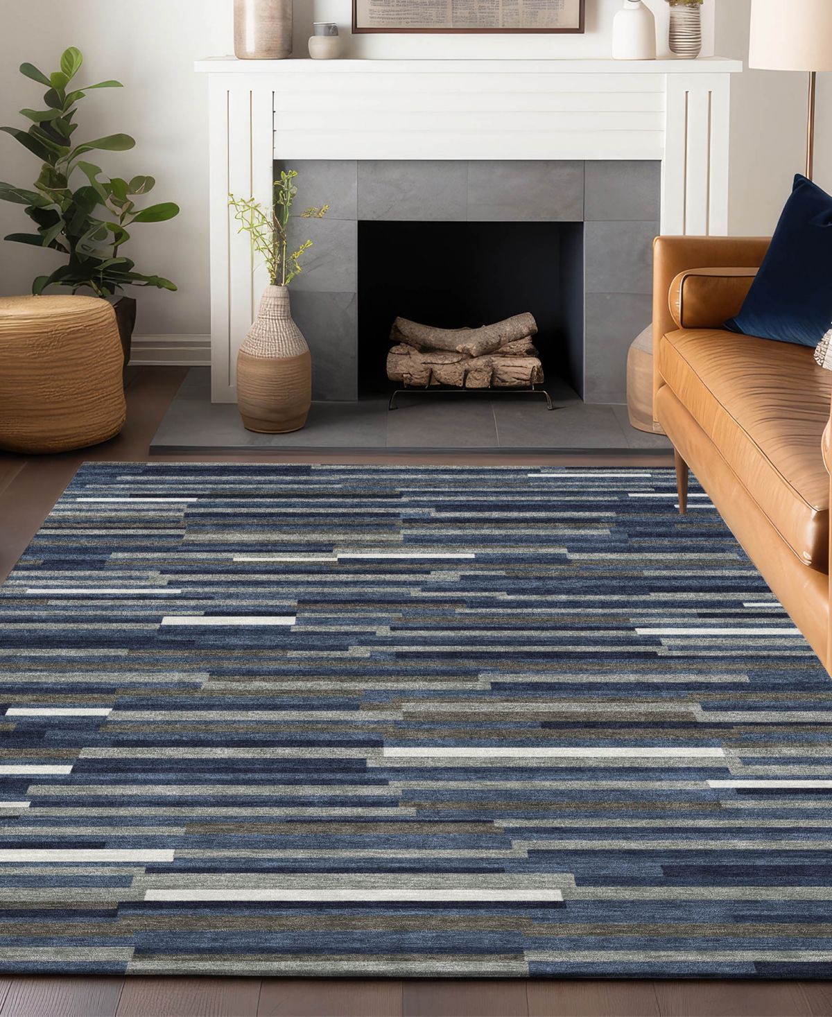 Addison Chantille Acn894 10'x14' Area Rug In Navy