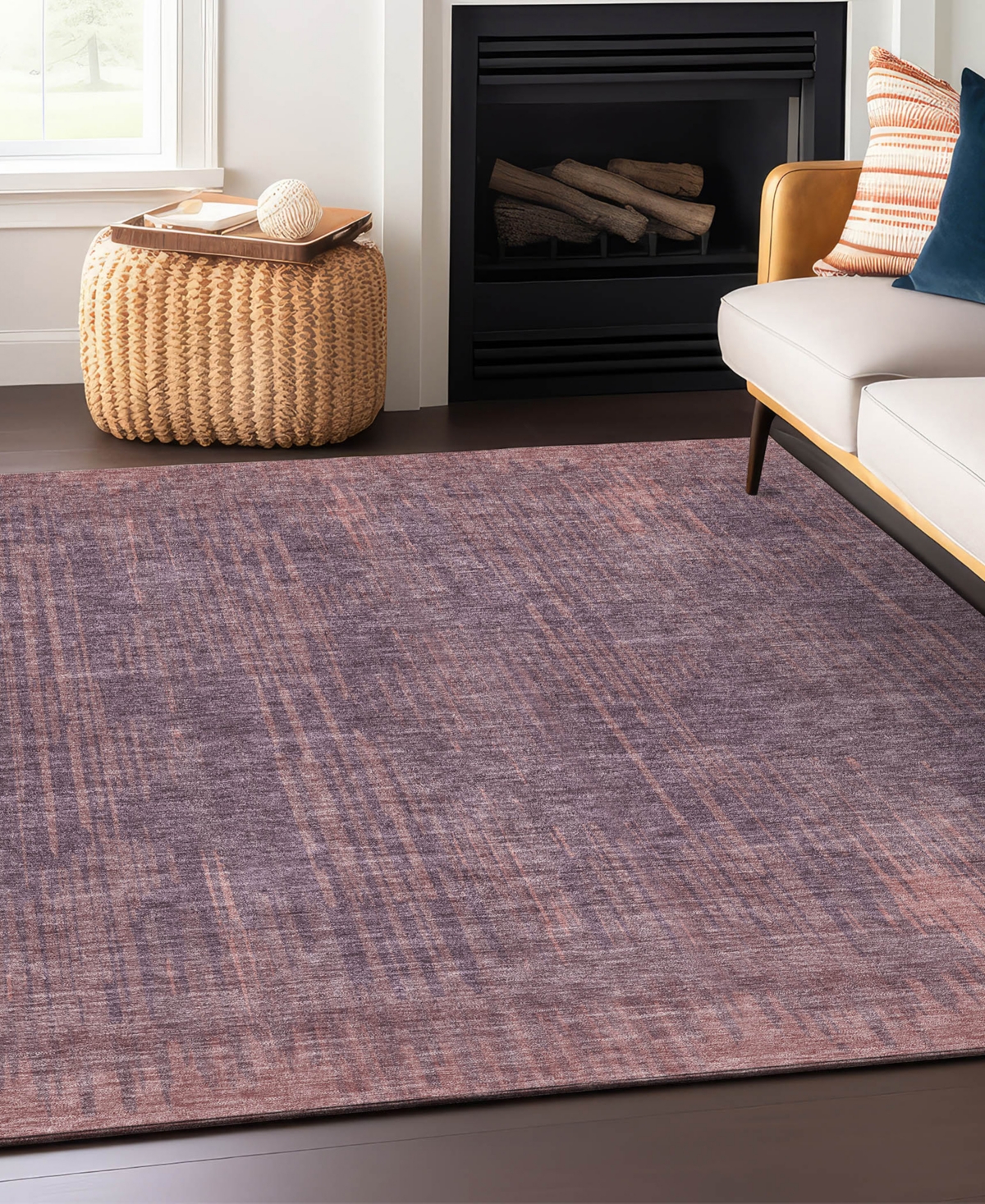 Addison Chantille Acn893 9'x12' Area Rug In Mauve