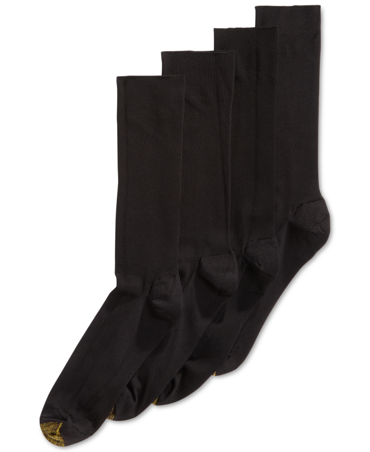 Men's Bonus 4-Pack Dress Metropolitan Crew Socks - Black