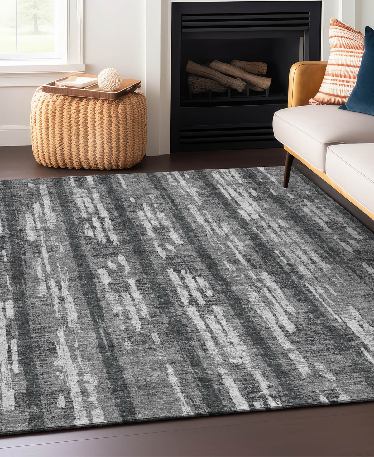 Addison Chantille Acn892 9'x12' Area Rug In Gray