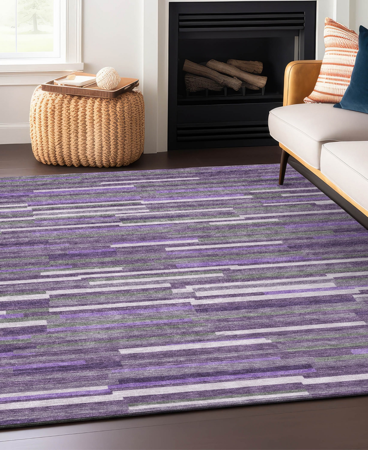 Addison Chantille Acn894 8'x10' Area Rug In Purple
