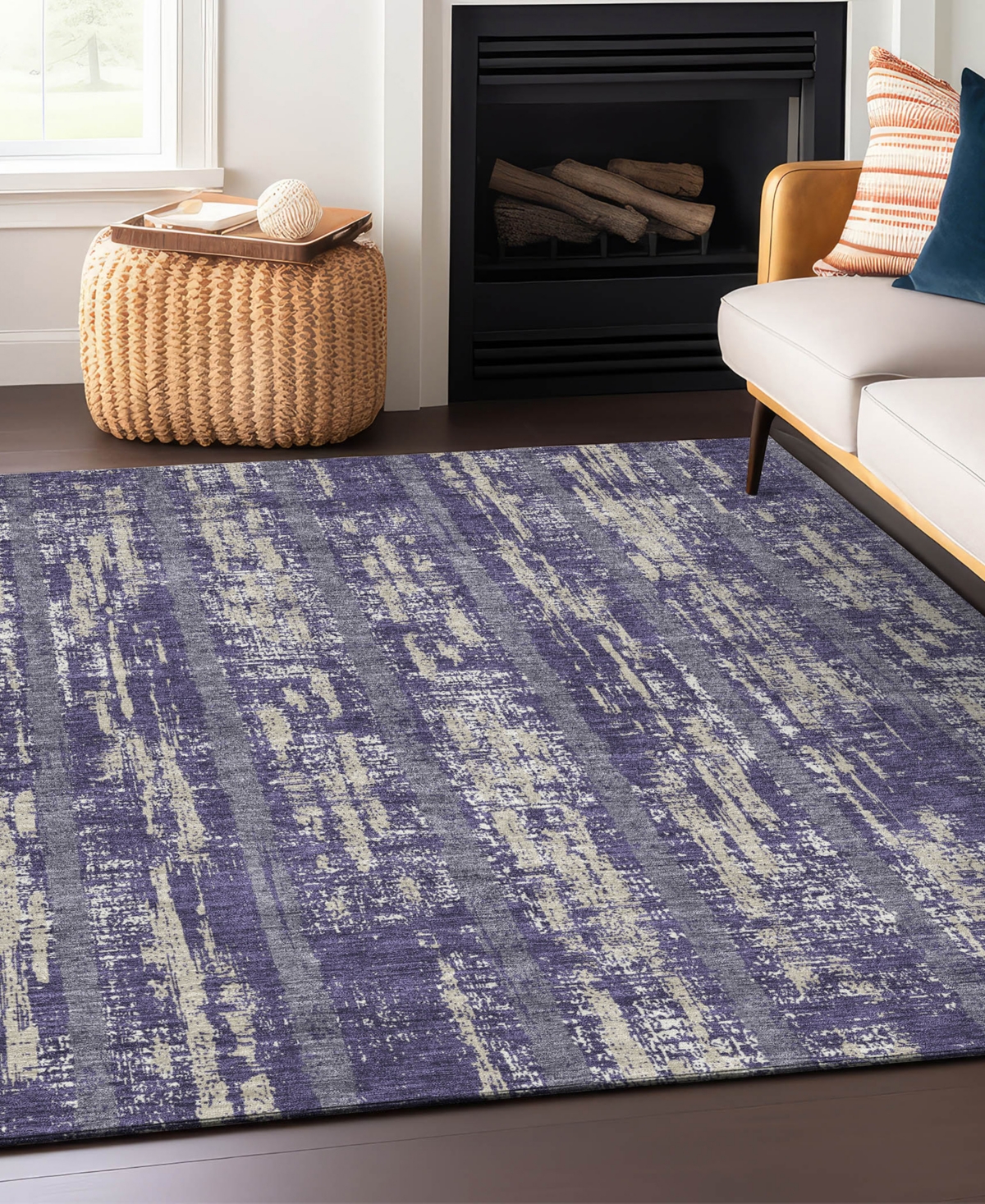 Addison Chantille Acn892 8'x10' Area Rug In Purple