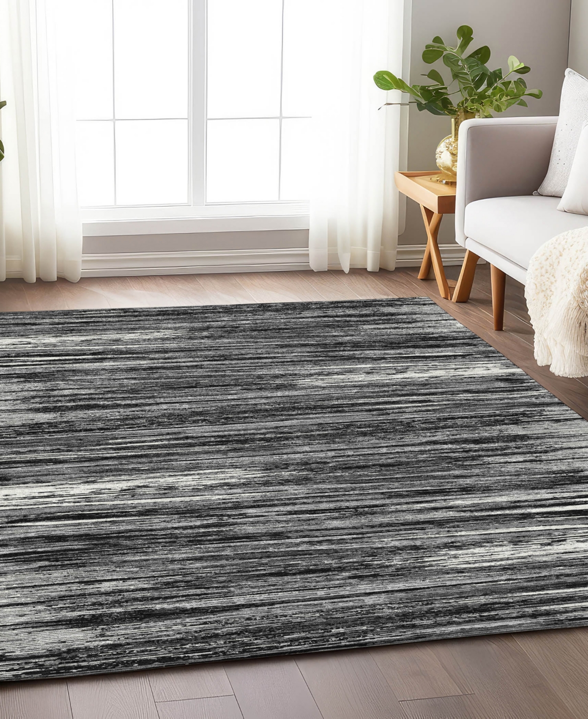 Addison Chantille Acn896 8'x10' Area Rug In Black