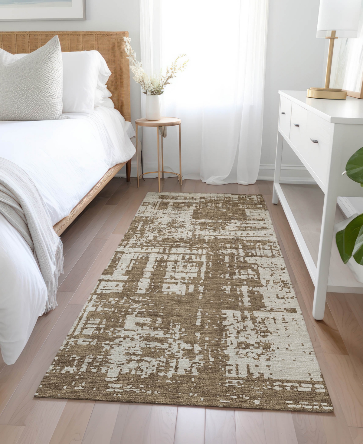 Addison Chantille Acn895 2'3"x7'6" Runner Area Rug In Brown