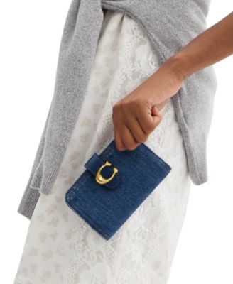 COACH Washed Denim Tabby Wallet - Macy's