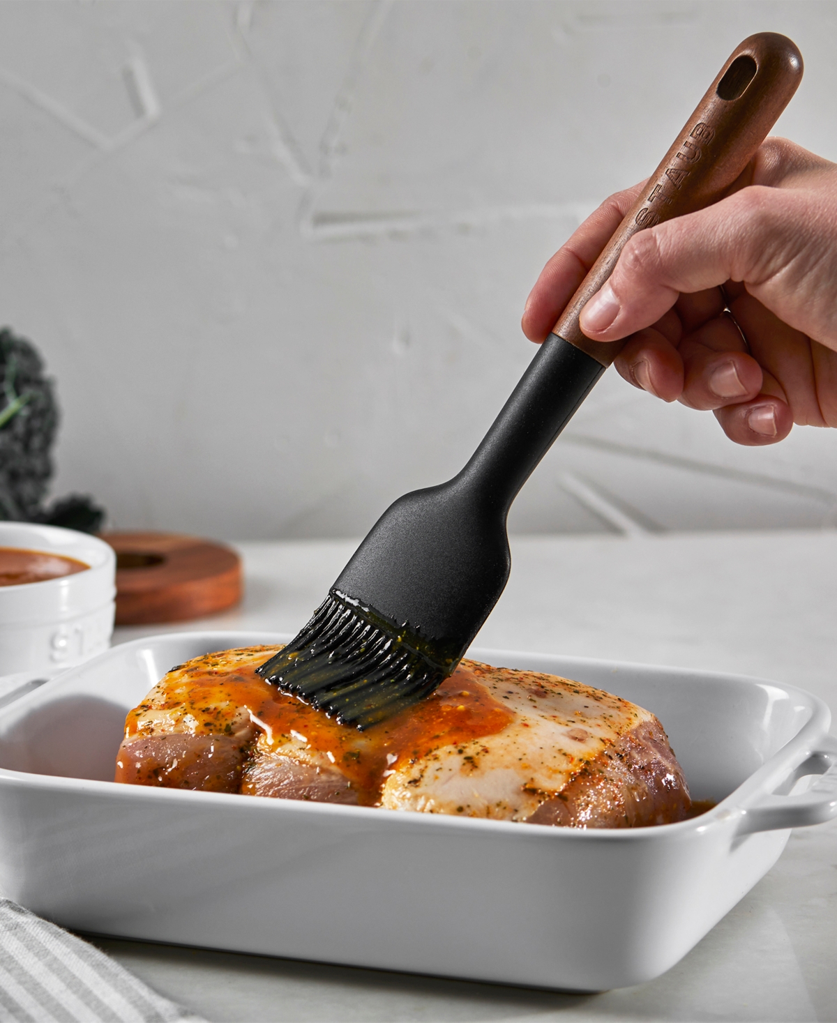 Staub Pastry Brush In Black,brown