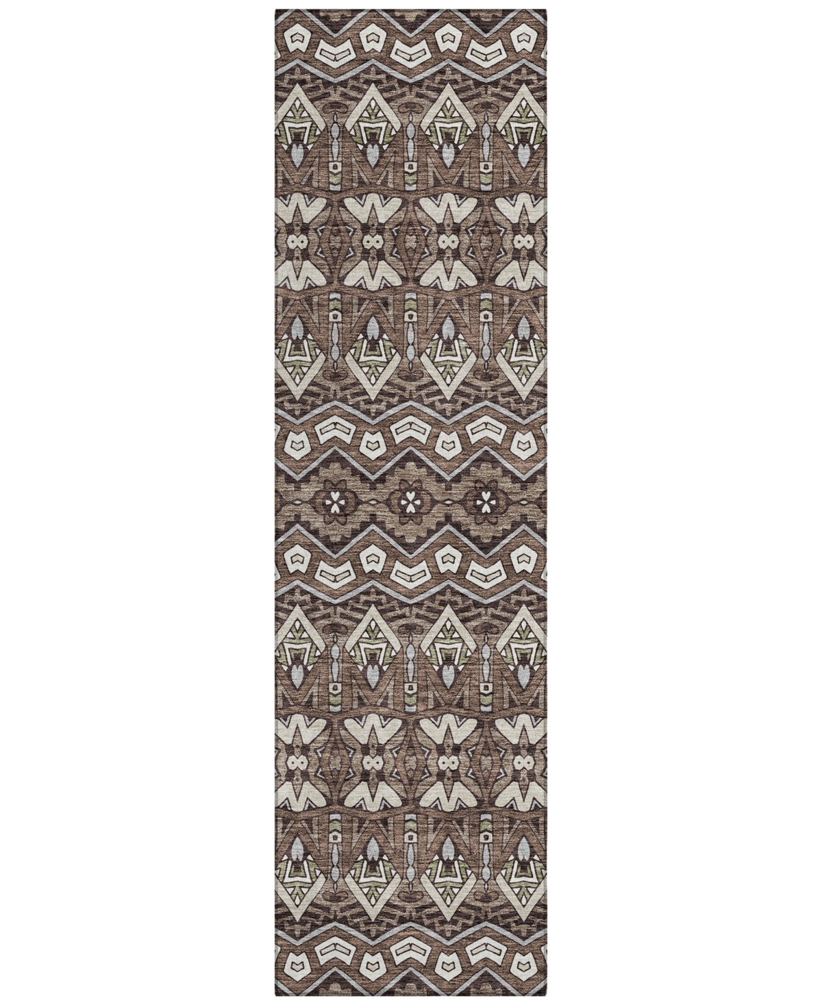 Addison Chantille Acn909 2'3"x7'6" Runner Area Rug In Brown