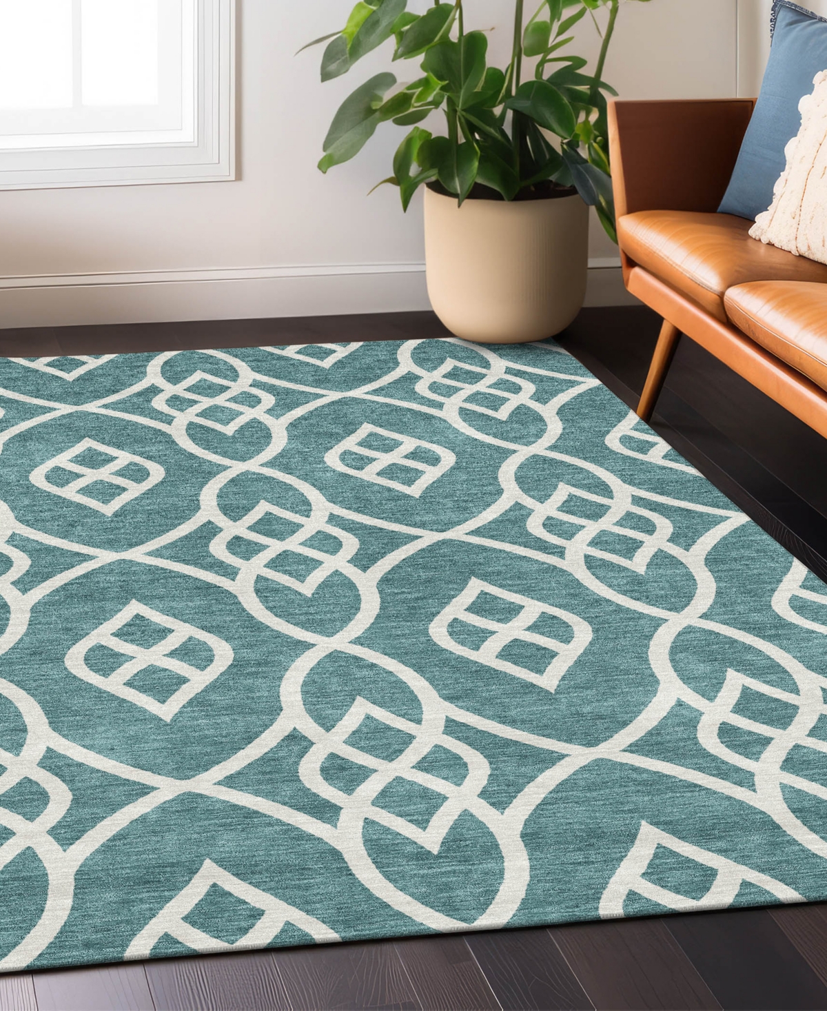 Addison Chantille Acn884 9'x12' Area Rug In Teal