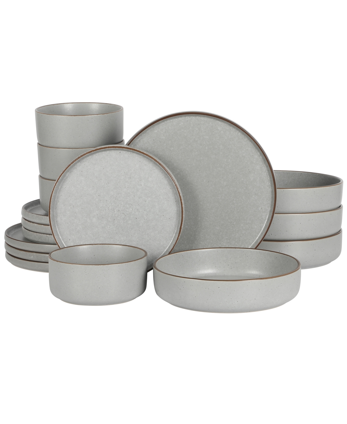 Gelston Stoneware Matte Reactive Glaze 16 Pc. Dinnerware Set, Service for 4 - Green