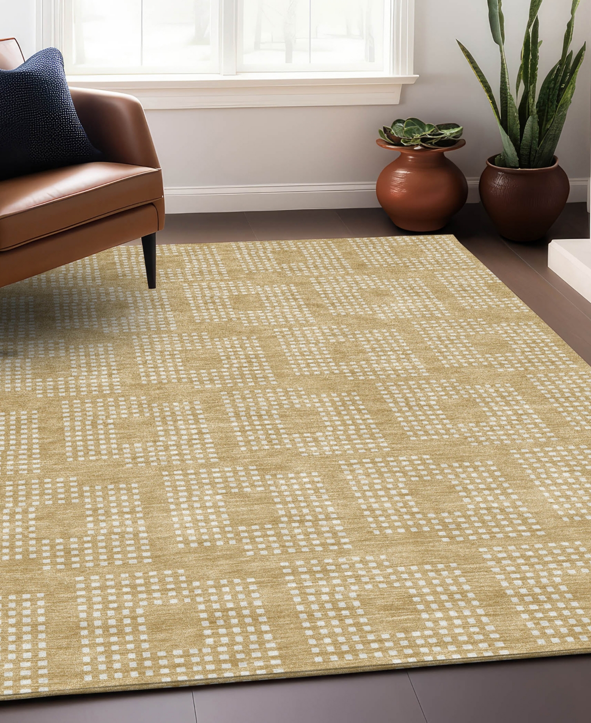Addison Chantille Acn890 8'x10' Area Rug In Gold