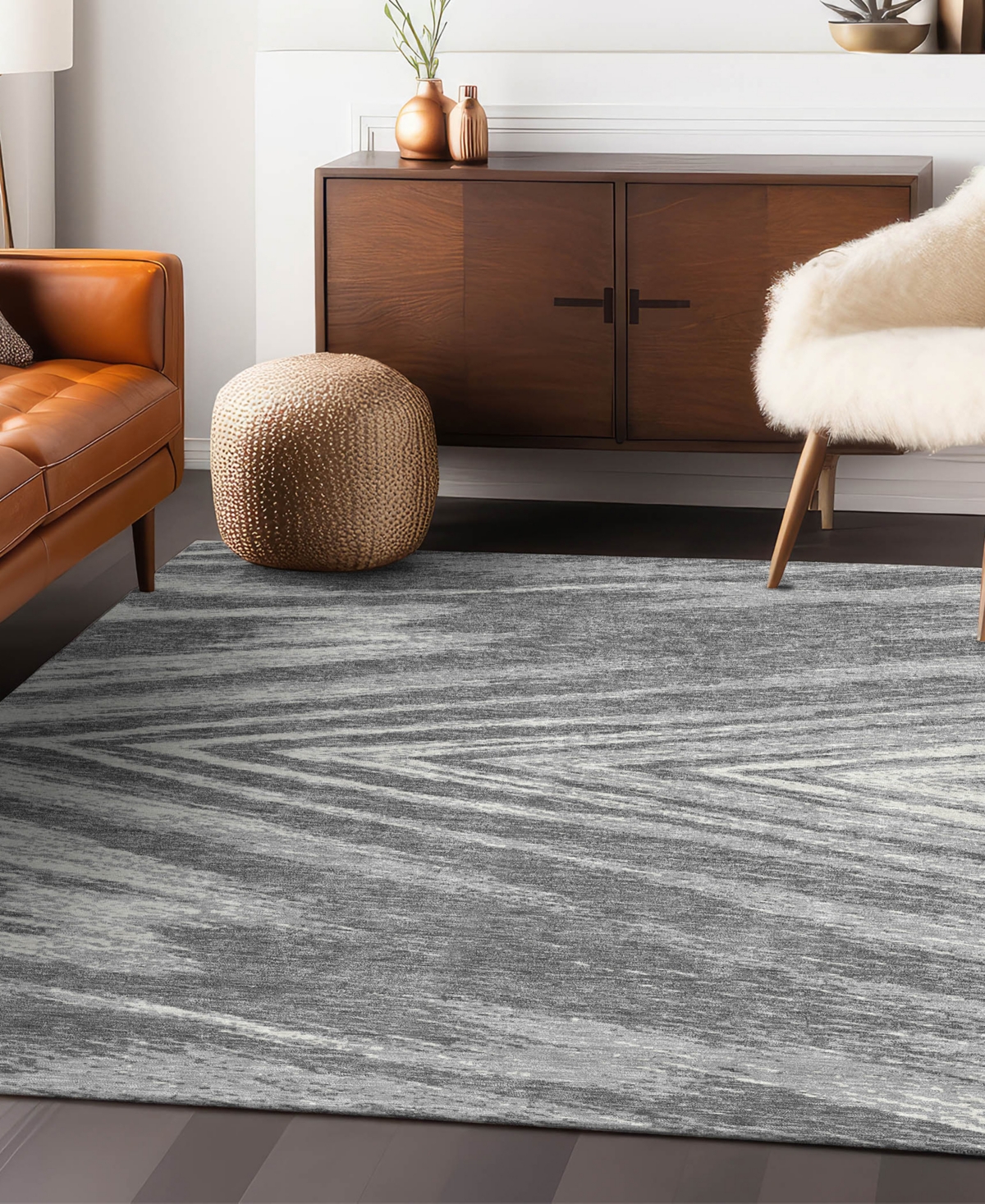 Addison Chantille Acn876 9'x12' Area Rug In Gray